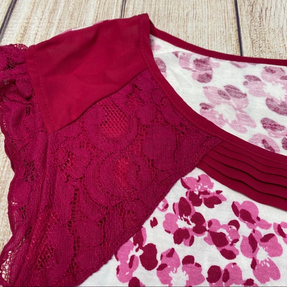 ELLE Pink Sweater & Sleeveless Floral Top Set XXL - Picture 5 of 8